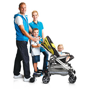 BuggyBoard Maxi Family with 2 kids